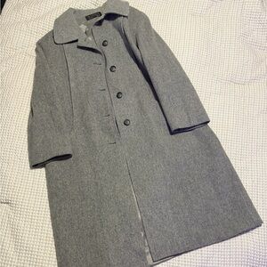Elegant Vintage ALDRNA Women's Gray Trench Coat